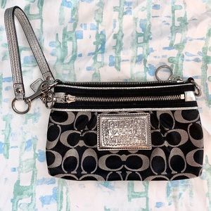 Large Coach Wristlet / Pouch Bag